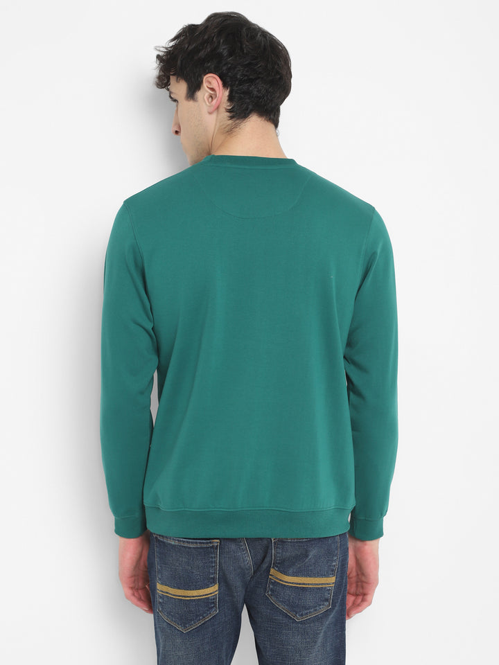 Round Neck Sweatshirt for Men - Galapagos Green