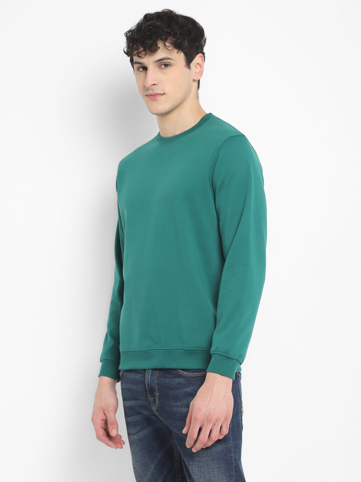Round Neck Sweatshirt for Men - Galapagos Green