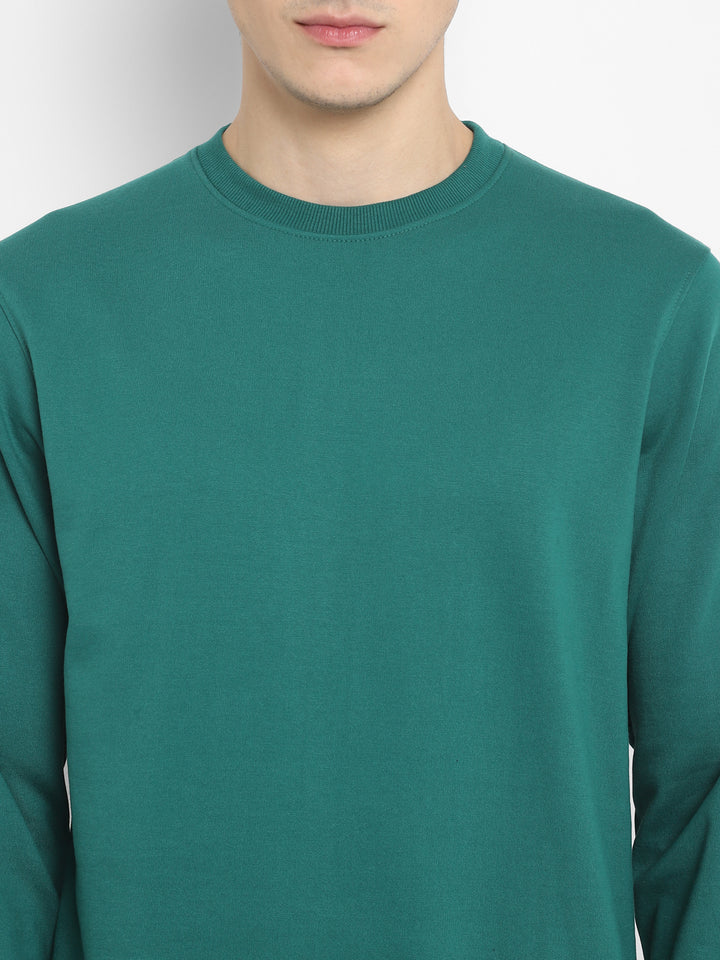 Round Neck Sweatshirt for Men - Galapagos Green