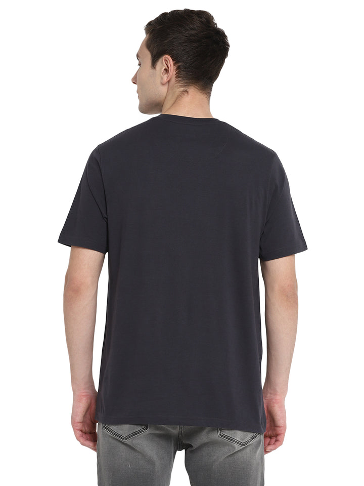 Men's Solid Regular Fit Half Sleeve V-Neck Cotton T-Shirt Pack of 4 - Black, Olive, Carbon & Grey Melange