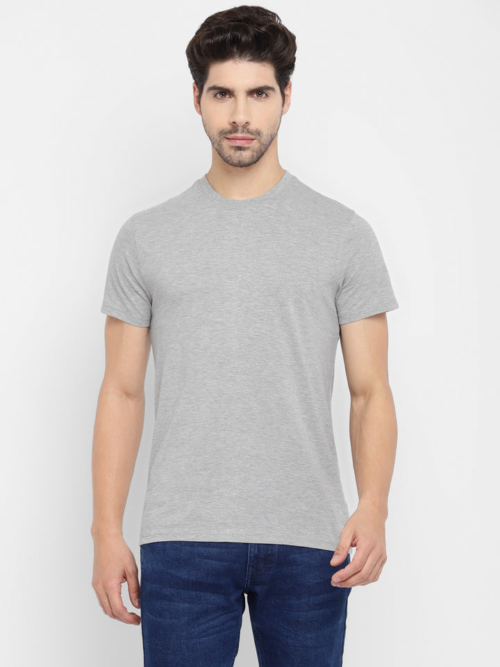 Round Neck T-Shirt for Men Grey Melange (CLEARANCE NO EXCHANGE NO RETURN)