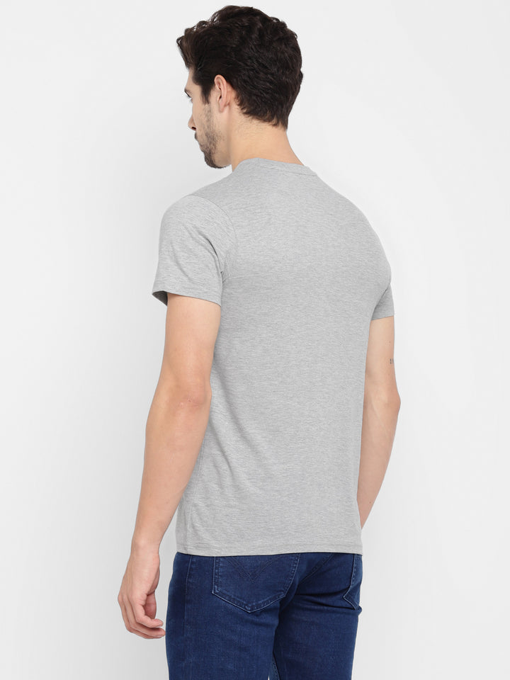 Round Neck T-Shirt for Men Grey Melange (CLEARANCE NO EXCHANGE NO RETURN)