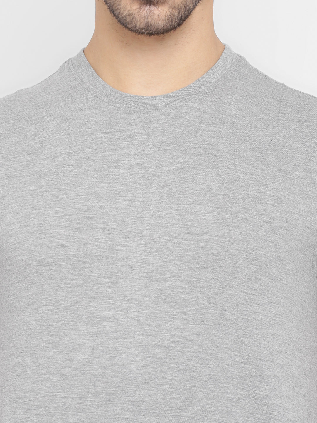 Round Neck T-Shirt for Men Grey Melange (CLEARANCE NO EXCHANGE NO RETURN)