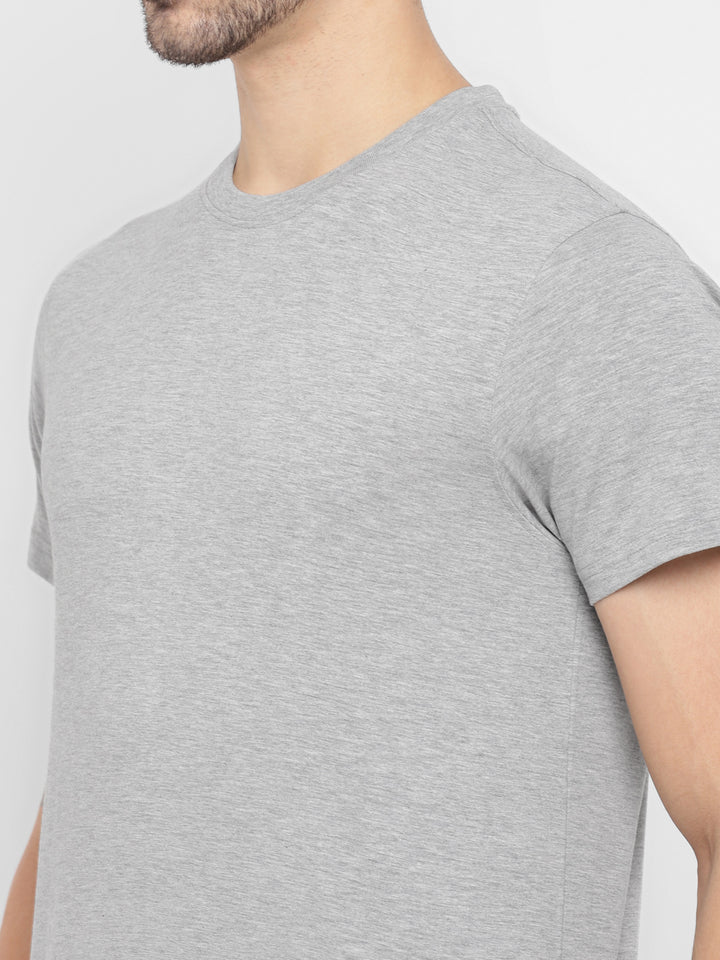 Round Neck T-Shirt for Men Grey Melange (CLEARANCE NO EXCHANGE NO RETURN)