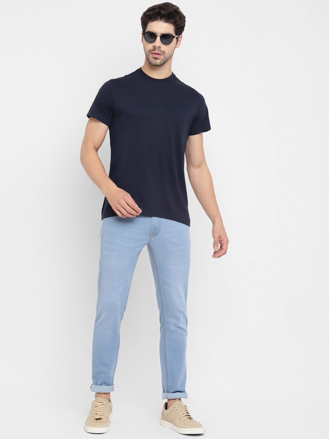 Round Neck T-Shirt for Men Navy (CLEARANCE NO EXCHANGE NO RETURN)