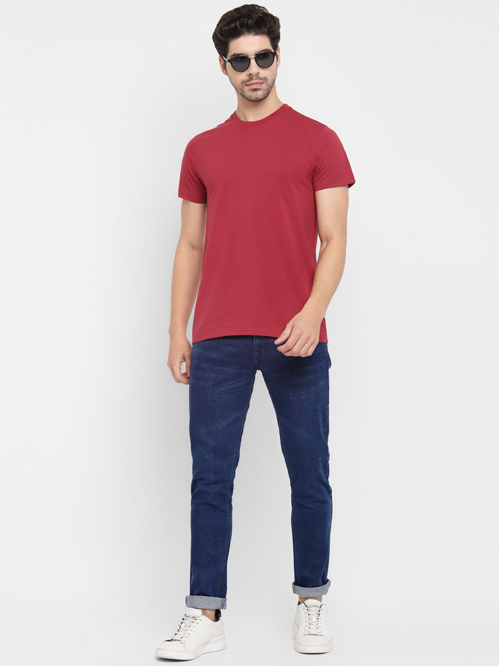 Round Neck T-Shirt for Men Rio Red (CLEARANCE NO EXCHANGE NO RETURN)