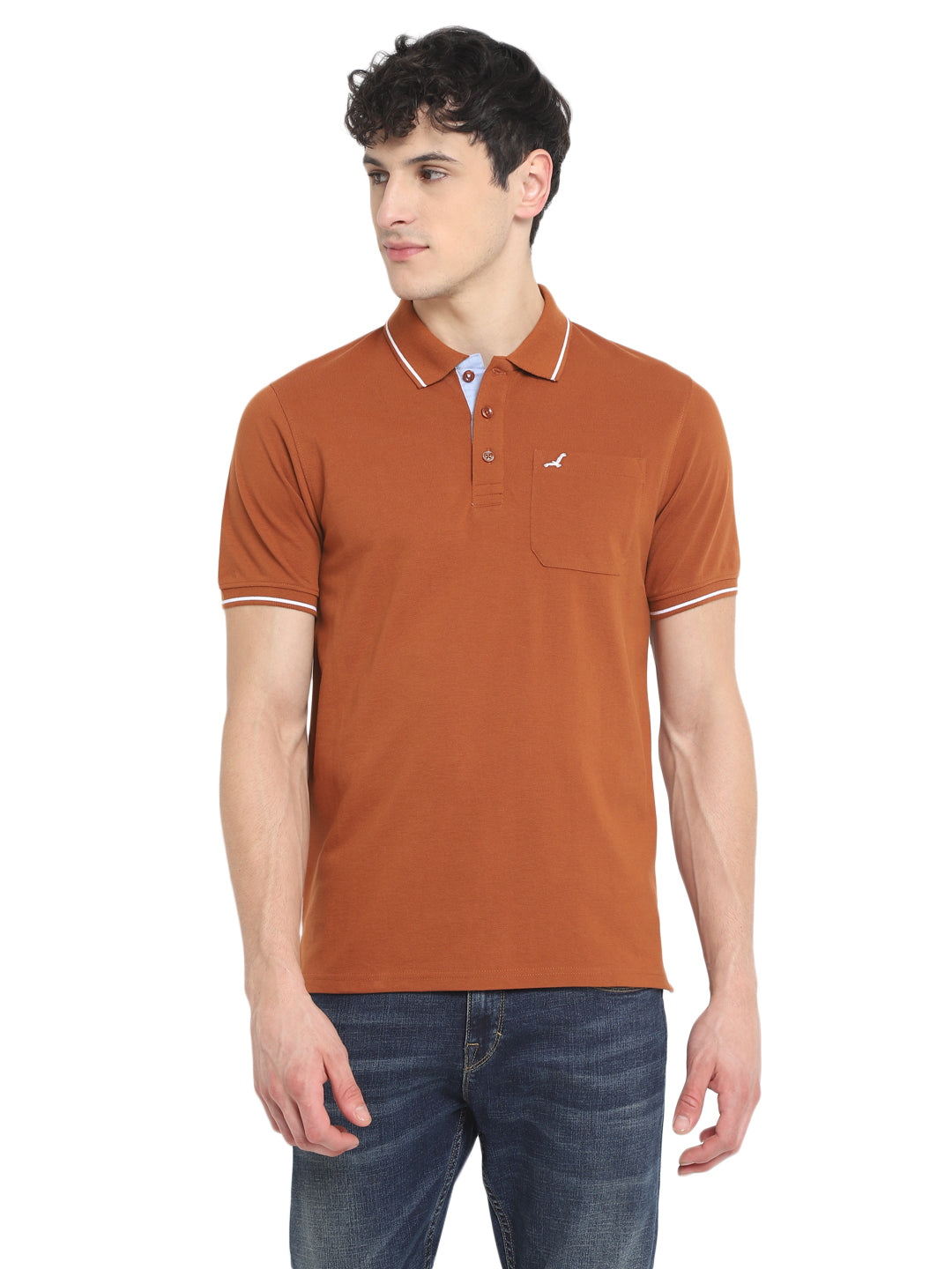 Polo Collar T-Shirt for Men with Pocket: Cotton 60% Polyester 40% PIQUE