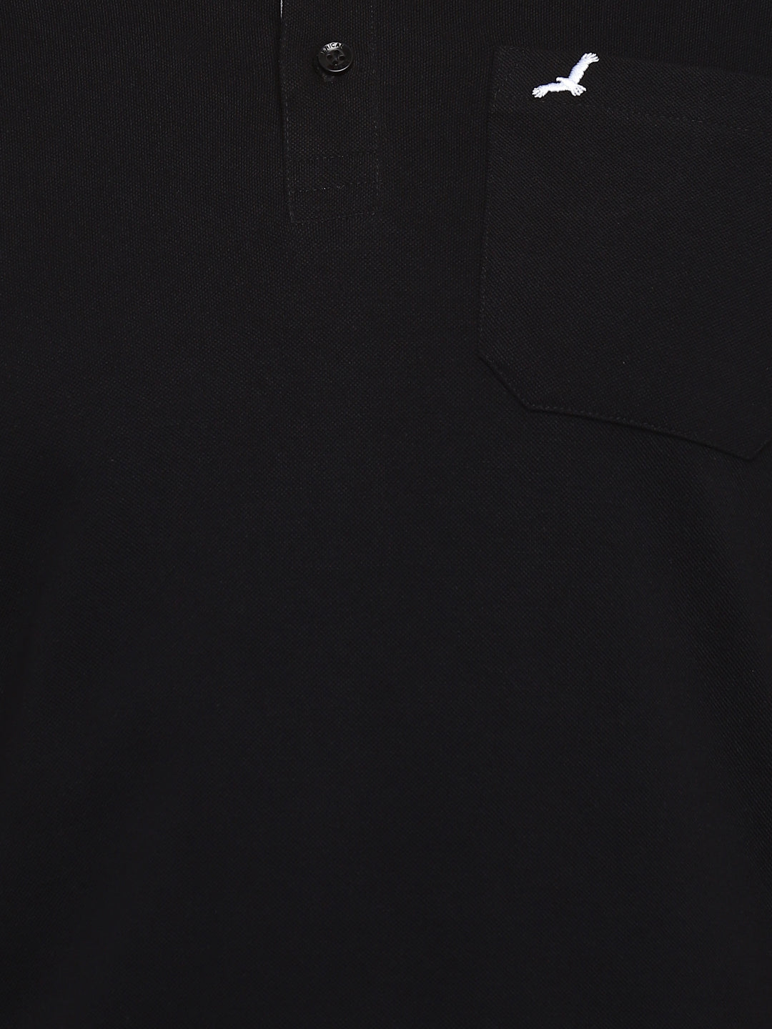 Polo Collar T-Shirt for Men with Pocket - Black