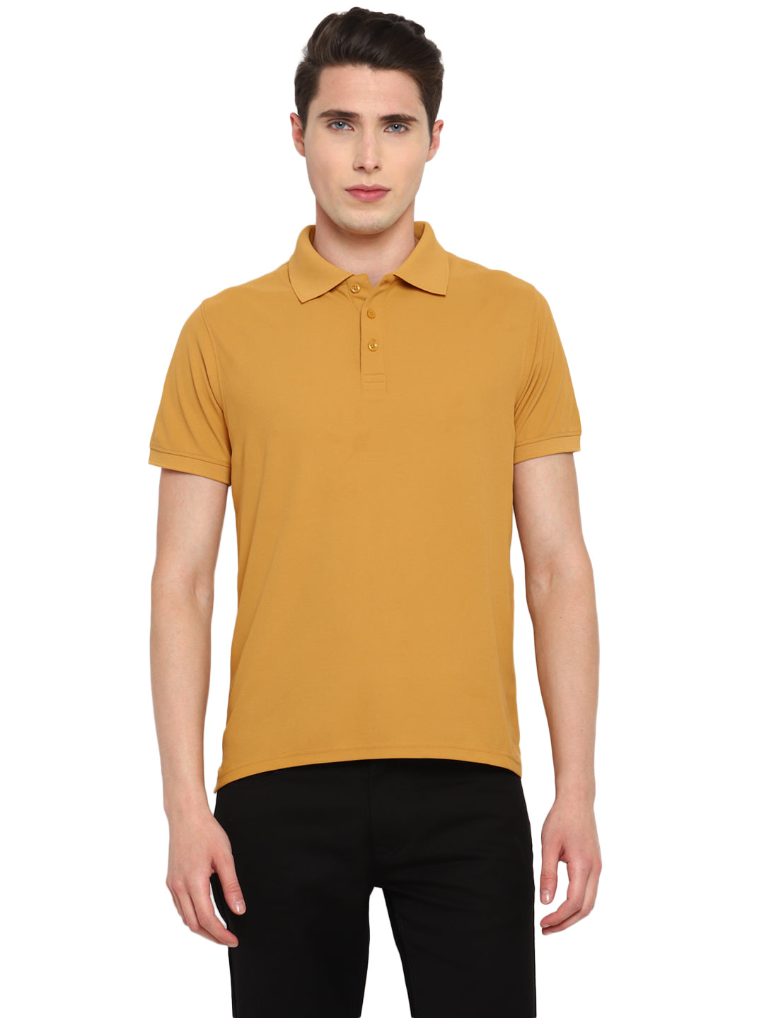 Men's Polyester Polo T-Shirt - Mustard