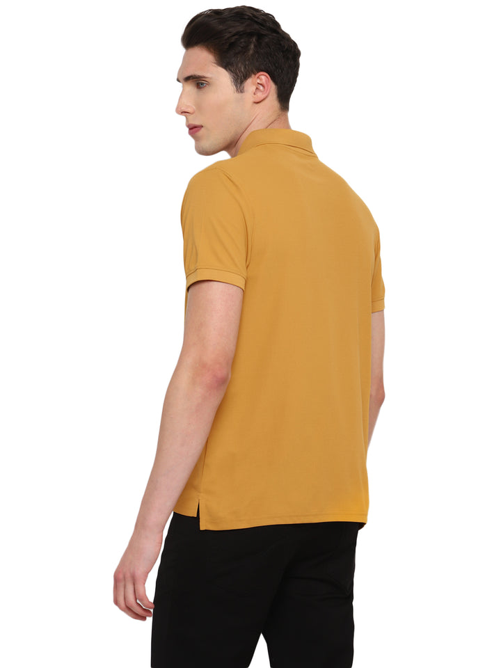 Men's Polyester Polo T-Shirt - Mustard