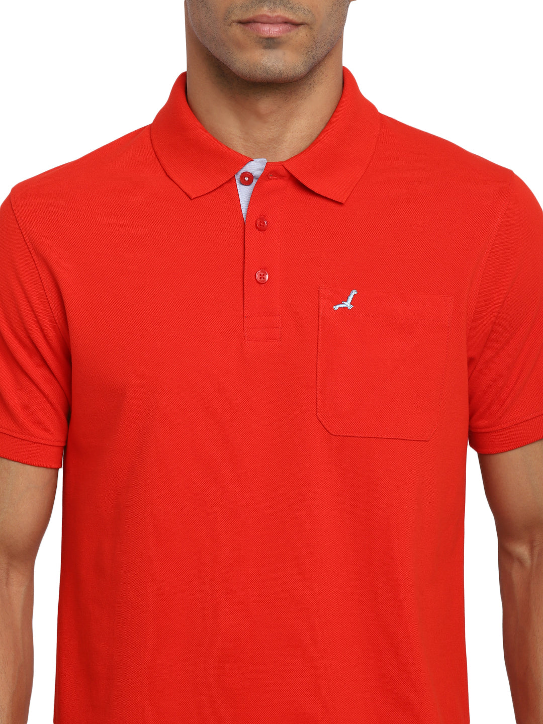 Polo Collar T-Shirt for Men with Pocket - Red