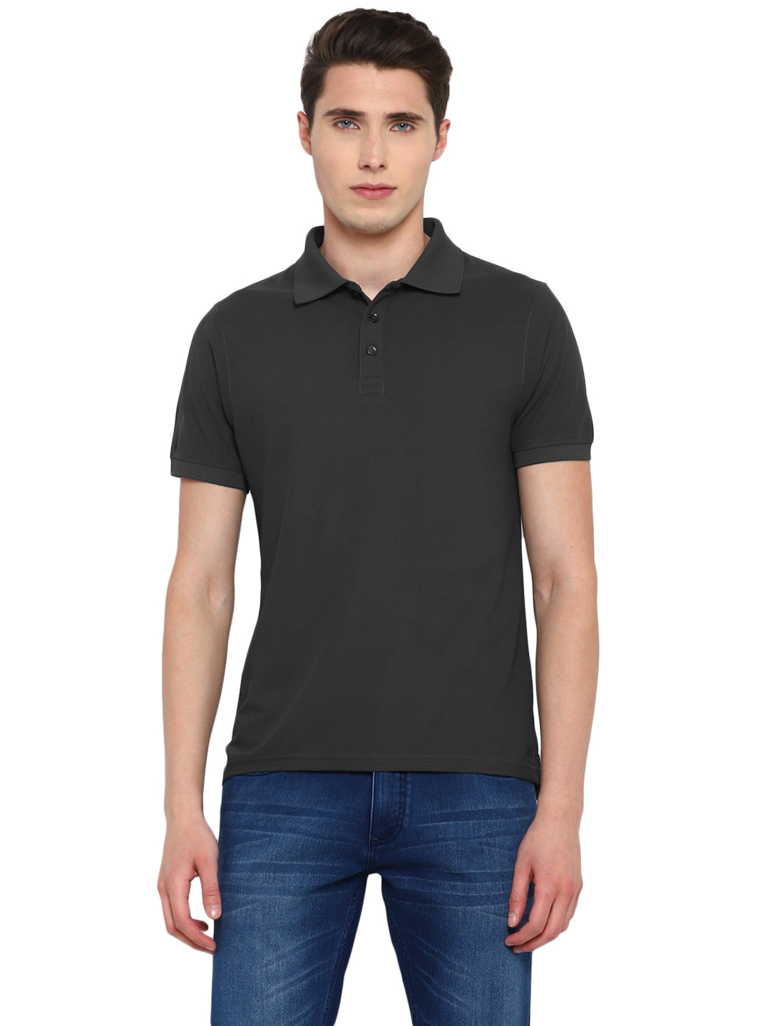 Men's Polyester Polo T-Shirt - Carbon Grey