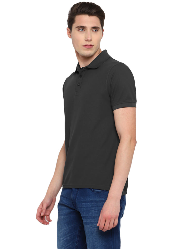 Men's Polyester Polo T-Shirt - Carbon Grey