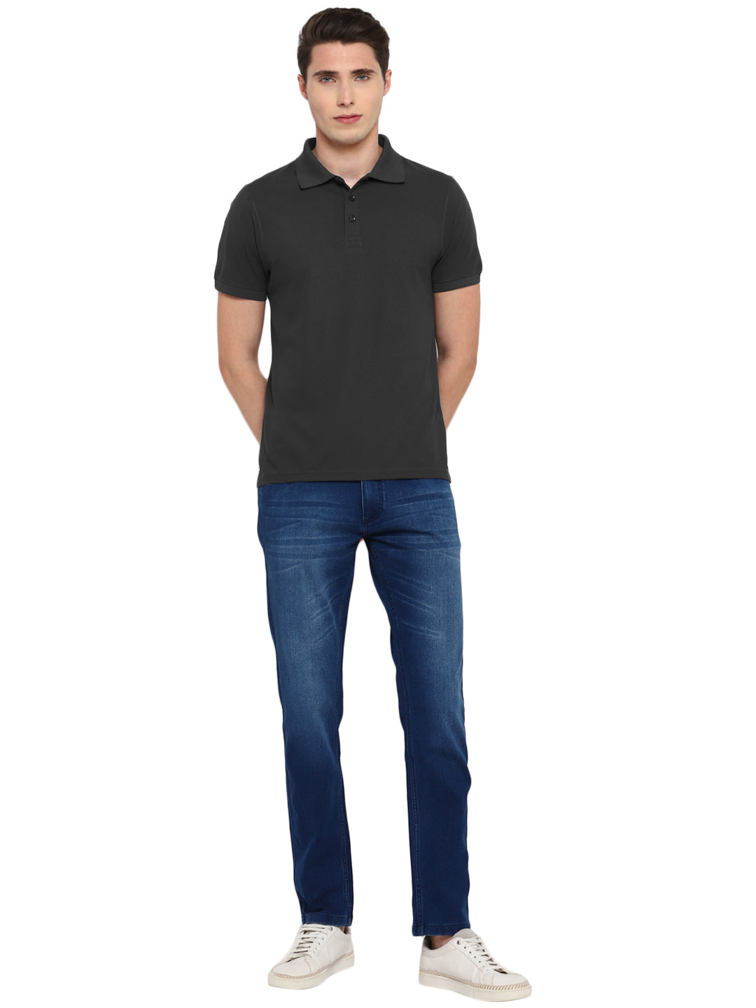 Men's Polyester Polo T-Shirt - Carbon Grey