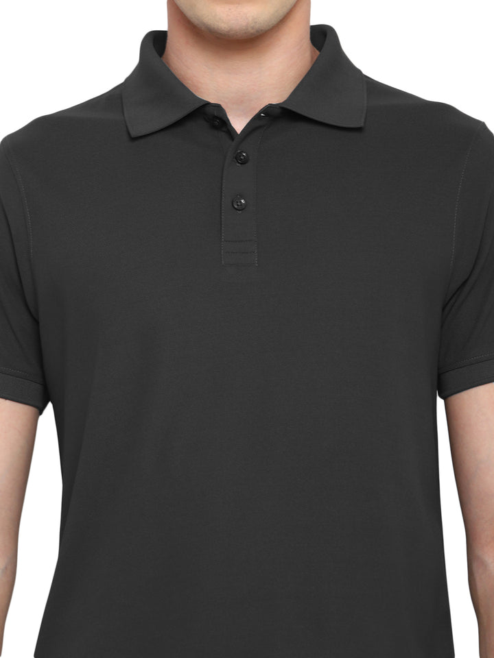Men's Polyester Polo T-Shirt - Carbon Grey