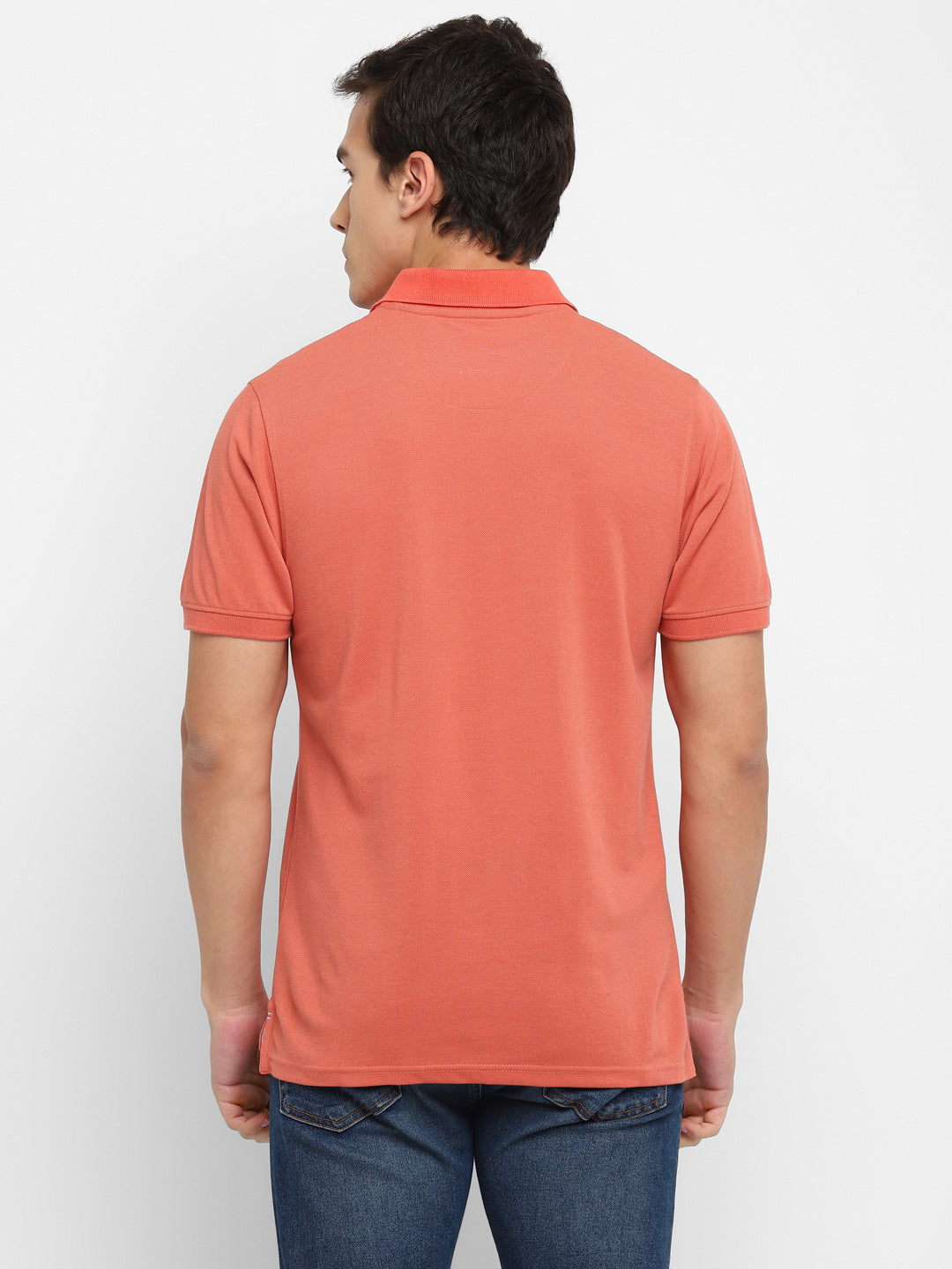 Polo Collar T-Shirt for Men with Pocket - Salmon