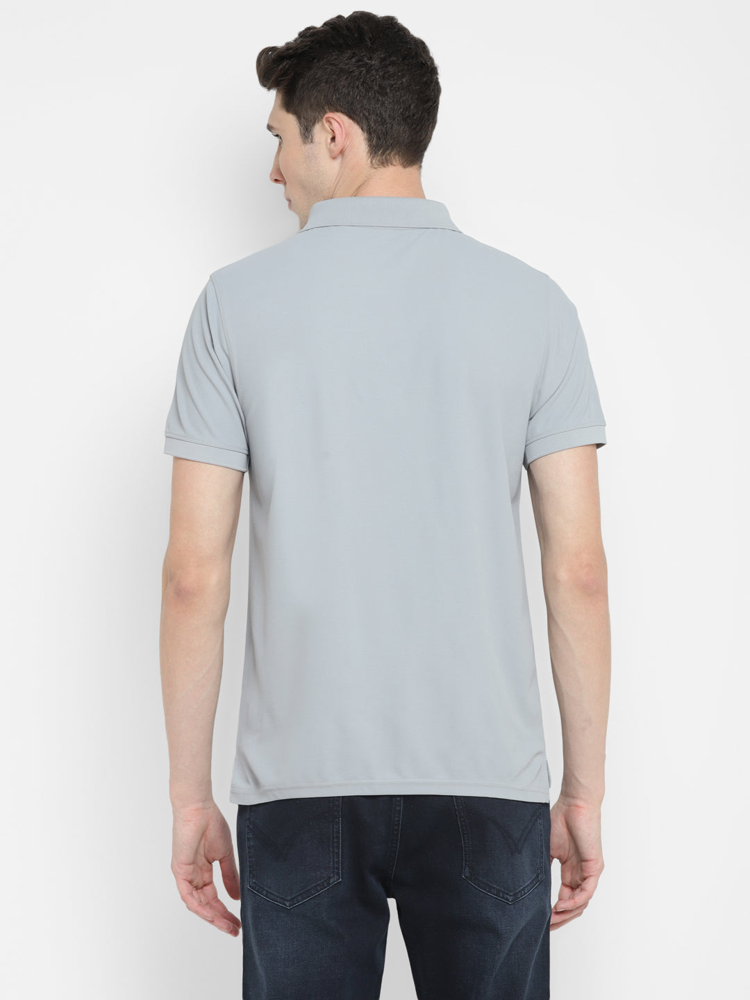 Sports HoneyComb Polo T-Shirt - Steel Grey (Micro Polyester)