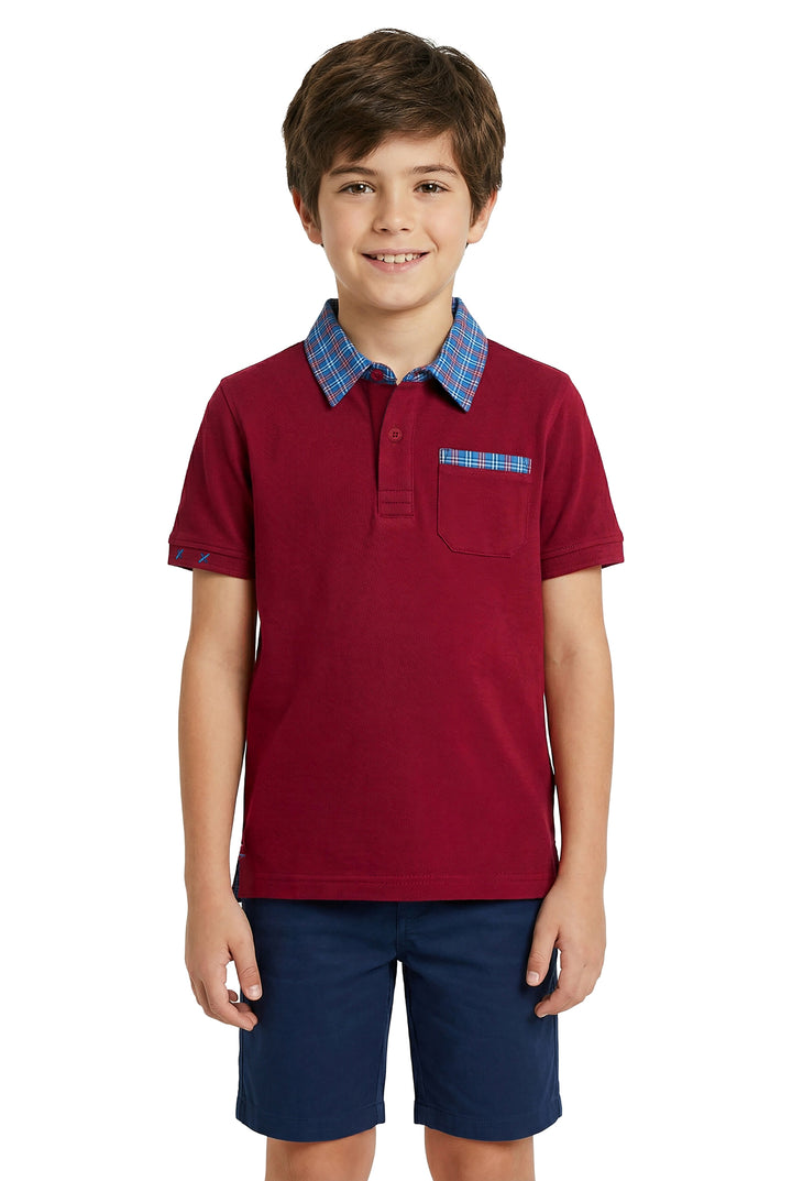 Boys Polo T-Shirt Pack of 2 Half Sleeve, Pocket Polo Regular Fit, Boys Kids 5-12 Years Casual T-Shirt - AC4101