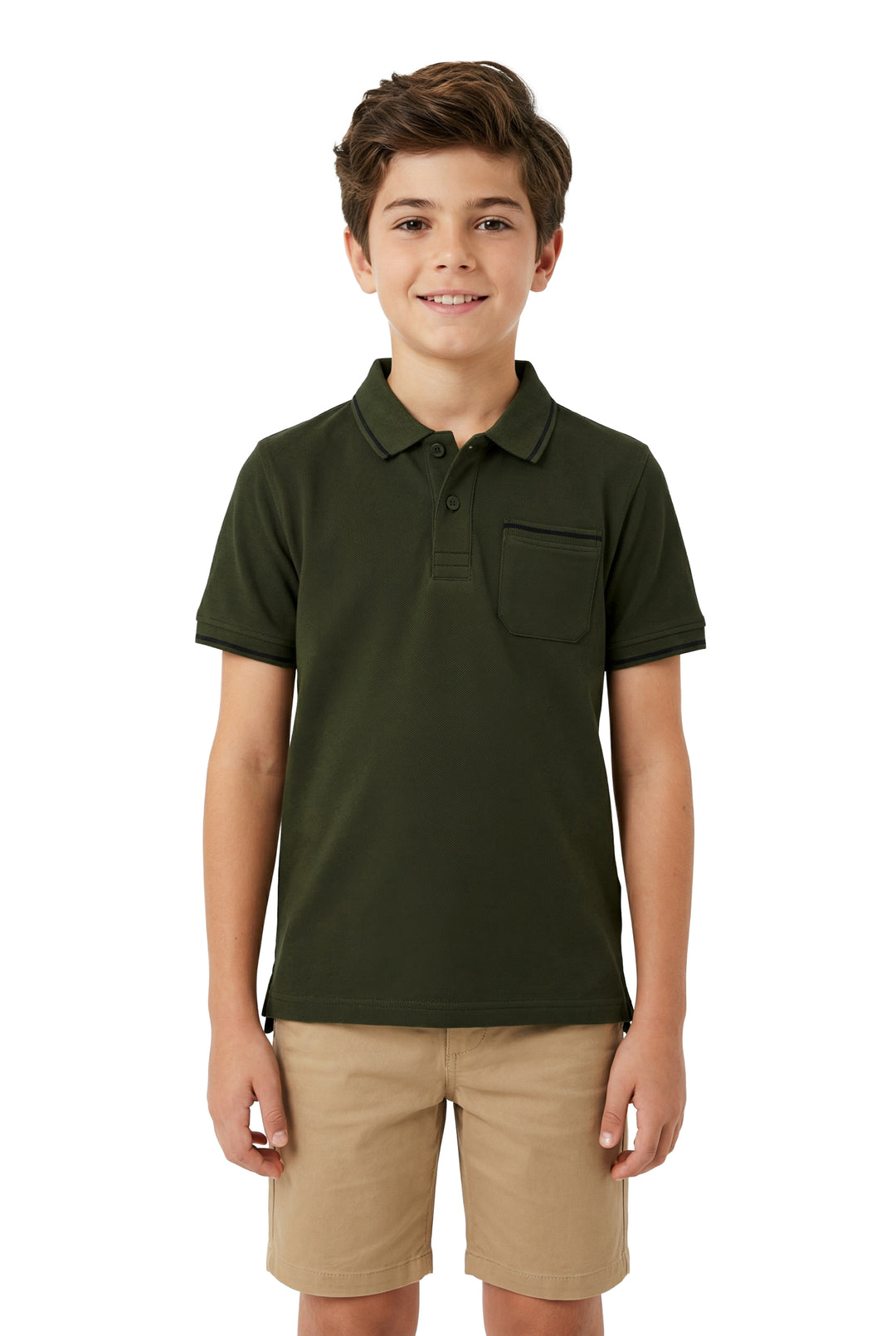 Boys Polo T-Shirt Pack of 2 Half Sleeve, Pocket Polo Regular Fit, Boys Kids 5-12 Years Casual T-Shirt - AC4101