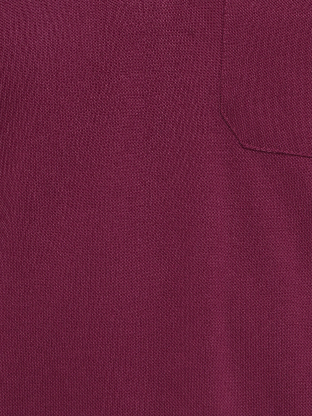 Polo Collar T-Shirt for Men with Pocket - Burgundy