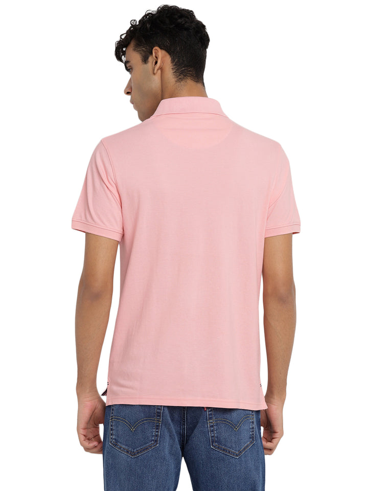 Polo Collar T-Shirt for Men with Pocket - Crystal Rose