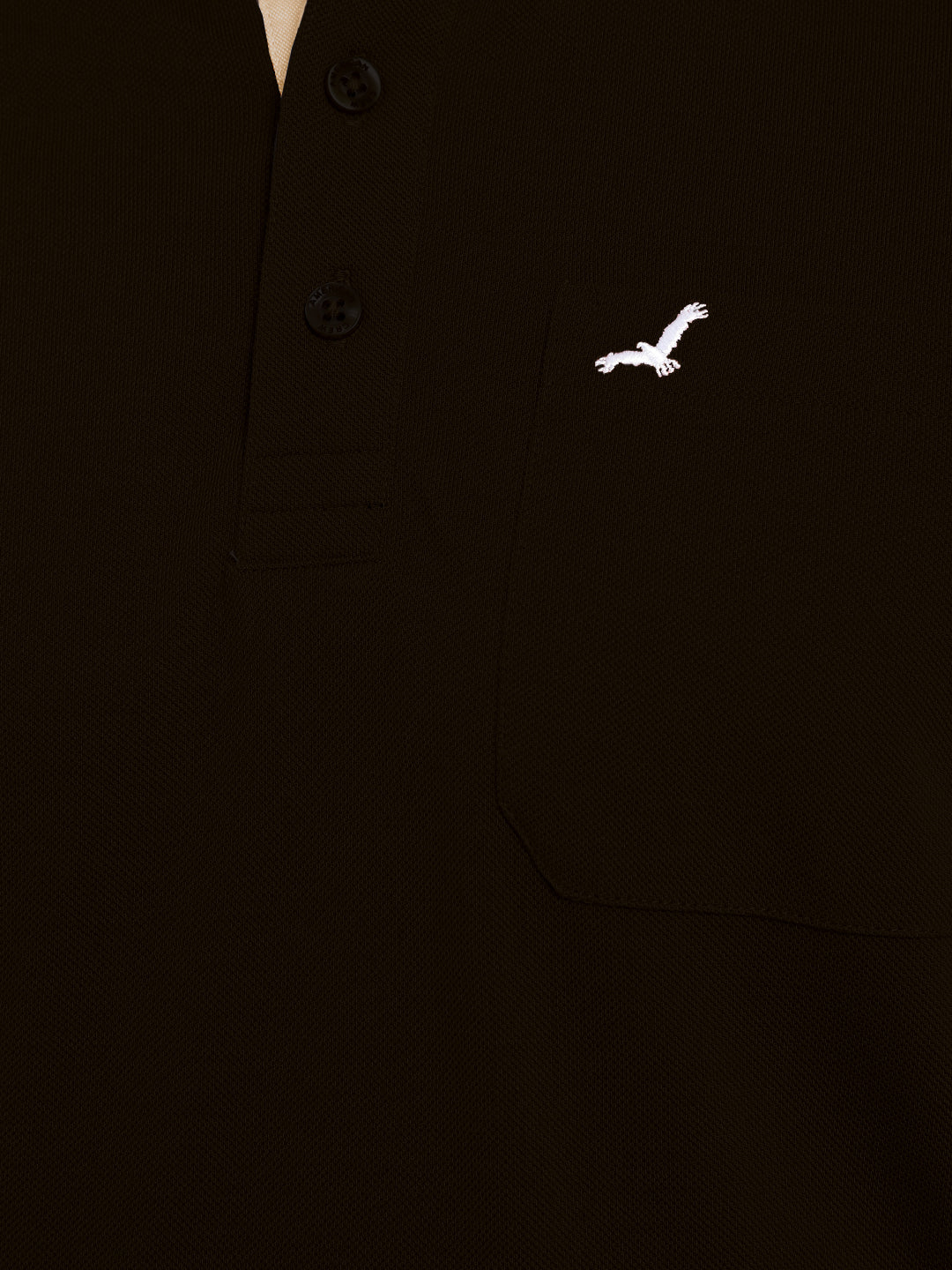 Polo Collar T-Shirt for Men with Pocket - Plum Chocolate