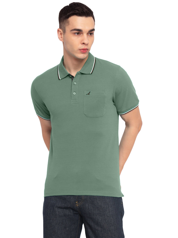 Polo Collar T-Shirt for Men with Pocket - AC440