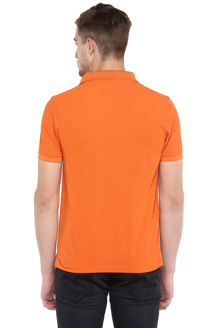 Men's Polyester Polo T-Shirt - Orange
