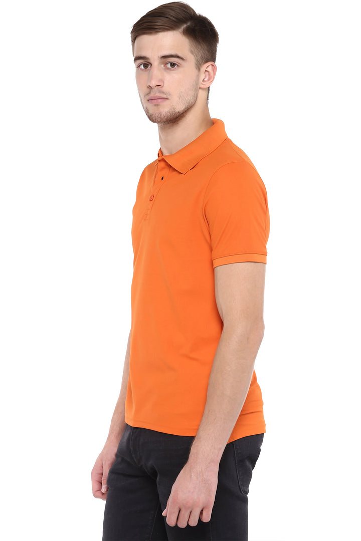 Men's Polyester Polo T-Shirt - Orange