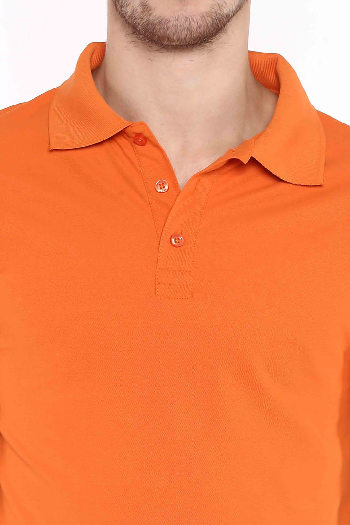 Men's Polyester Polo T-Shirt - Orange