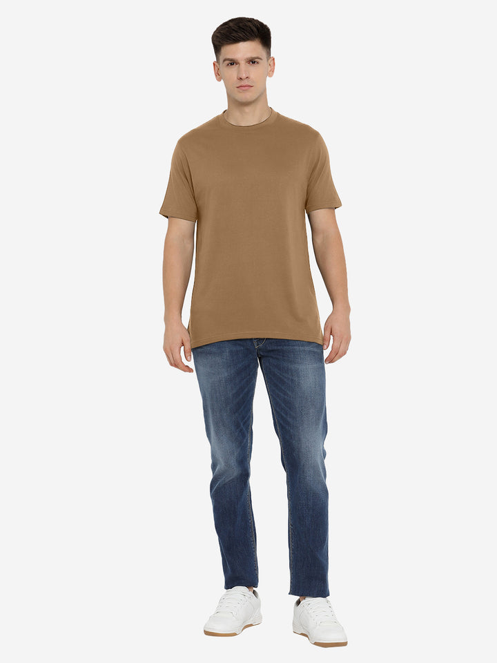 Supima Cotton Round Neck T-Shirt for Men (Jersey 180 GSM)