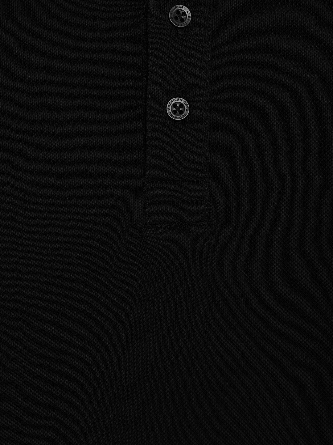 Supima Cotton Polo Collar T-Shirt for Men - Black (PIQUE)