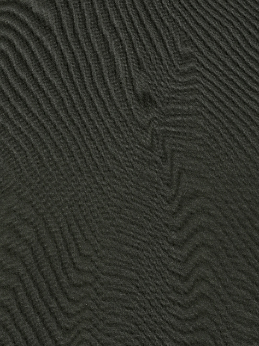 100% Cotton Oversize Round Neck T-Shirt - Dark Olive