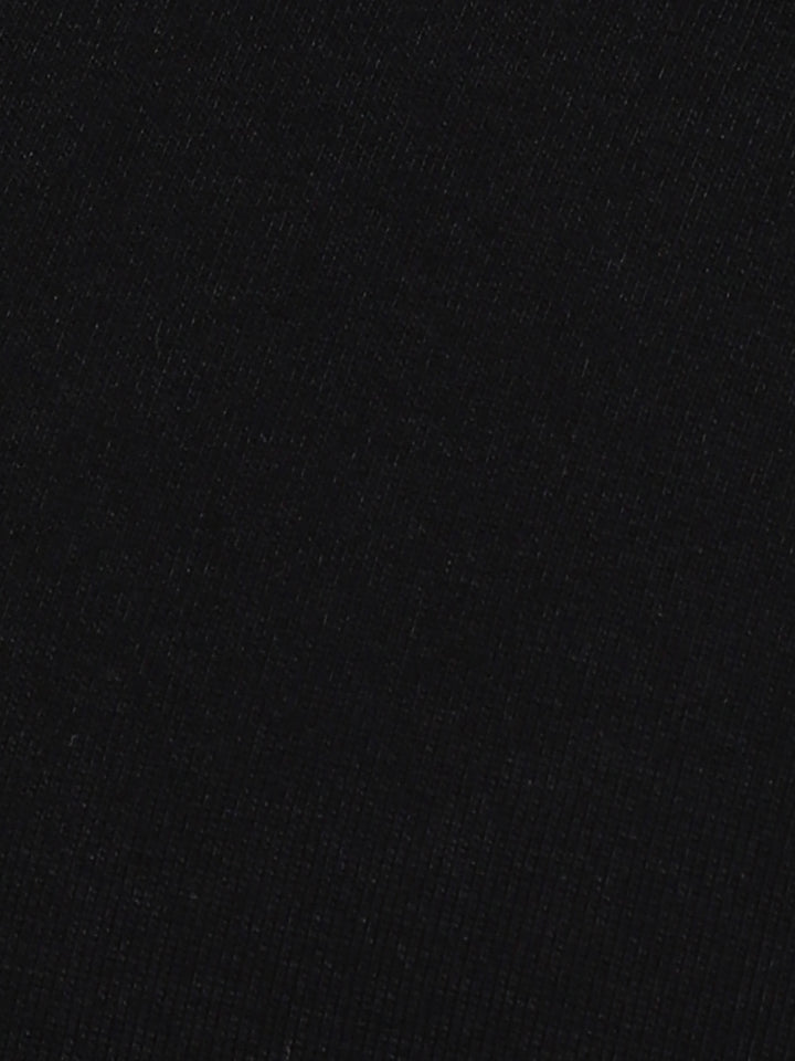 100% Cotton Oversize Round Neck T-Shirt - Black