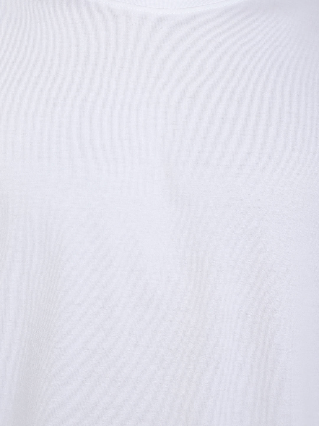 100% Cotton Oversize Round Neck T-Shirt - White