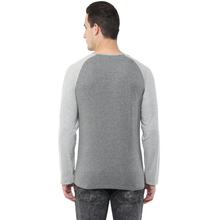 Raglan T-Shirt For Men - Anthra & Grey Melange