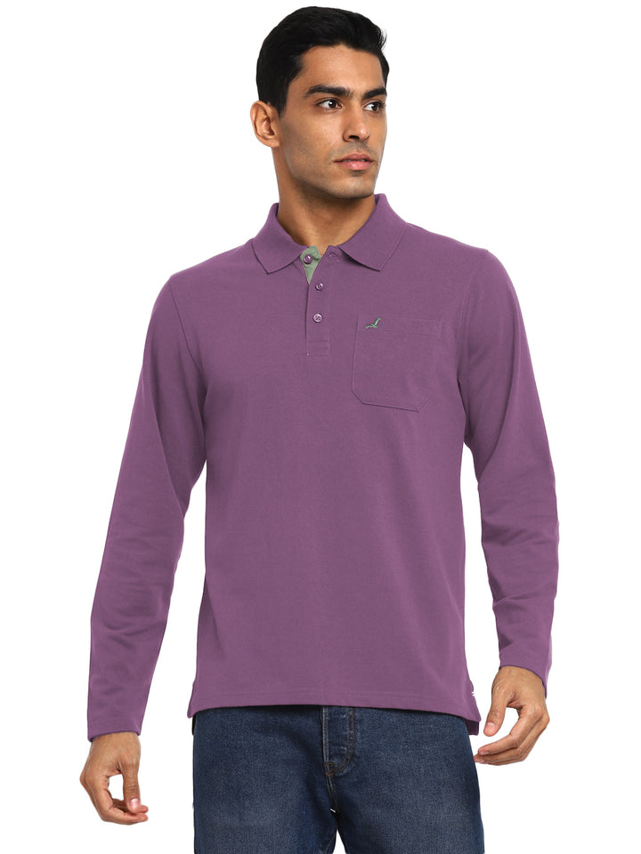 Full Sleeves Polo Collar T-Shirt with Pocket for Men - AC880