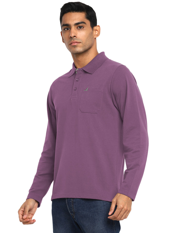 Full Sleeves Polo Collar T-Shirt with Pocket for Men - AC880