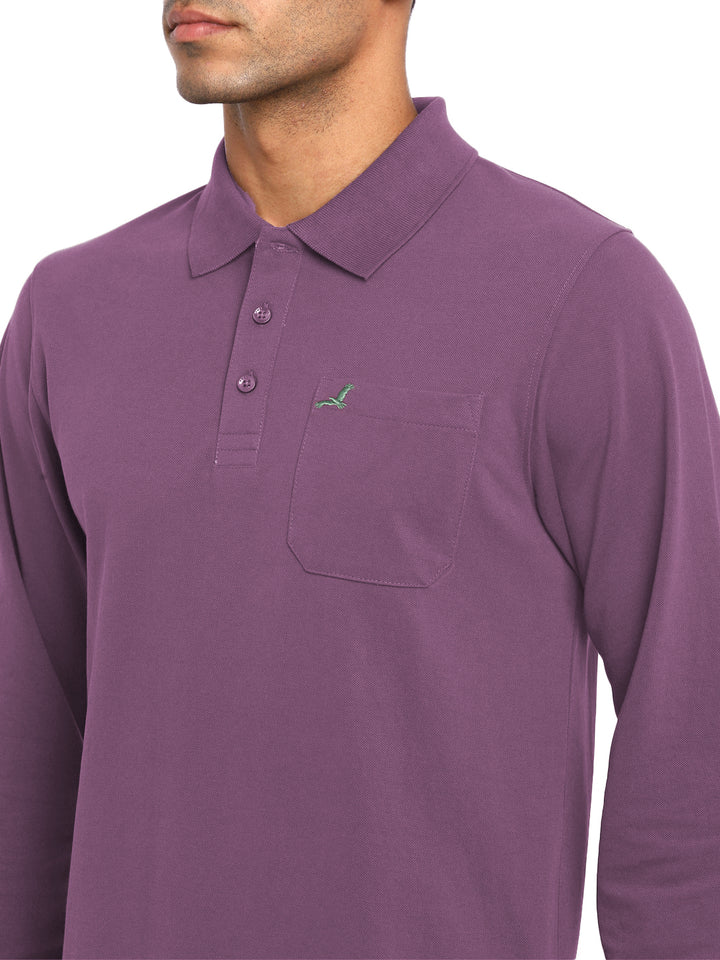 Full Sleeves Polo Collar T-Shirt with Pocket for Men - AC880