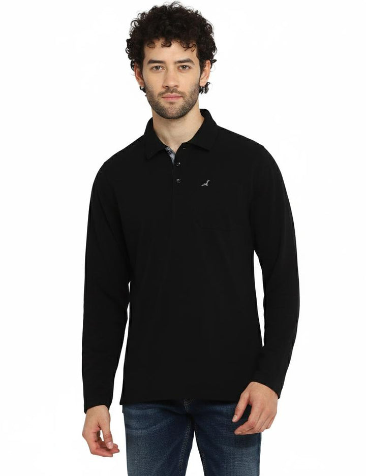 Full Sleeves Polo Collar T-Shirt with Pocket for Men - AC880