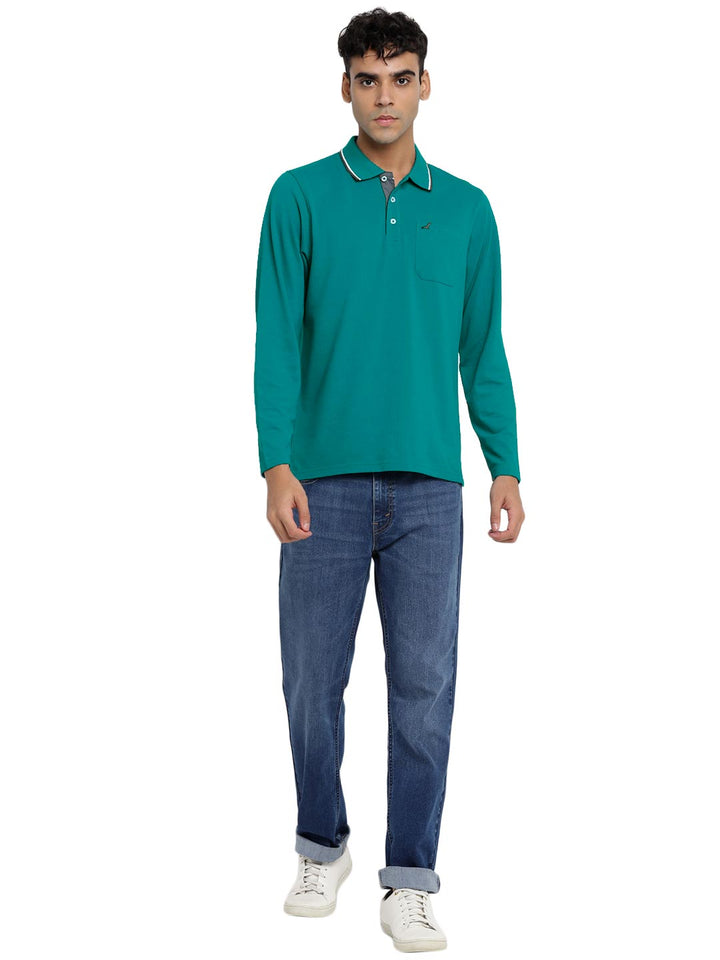 Full Sleeves Polo Collar T-Shirt with Pocket for Men - AC880