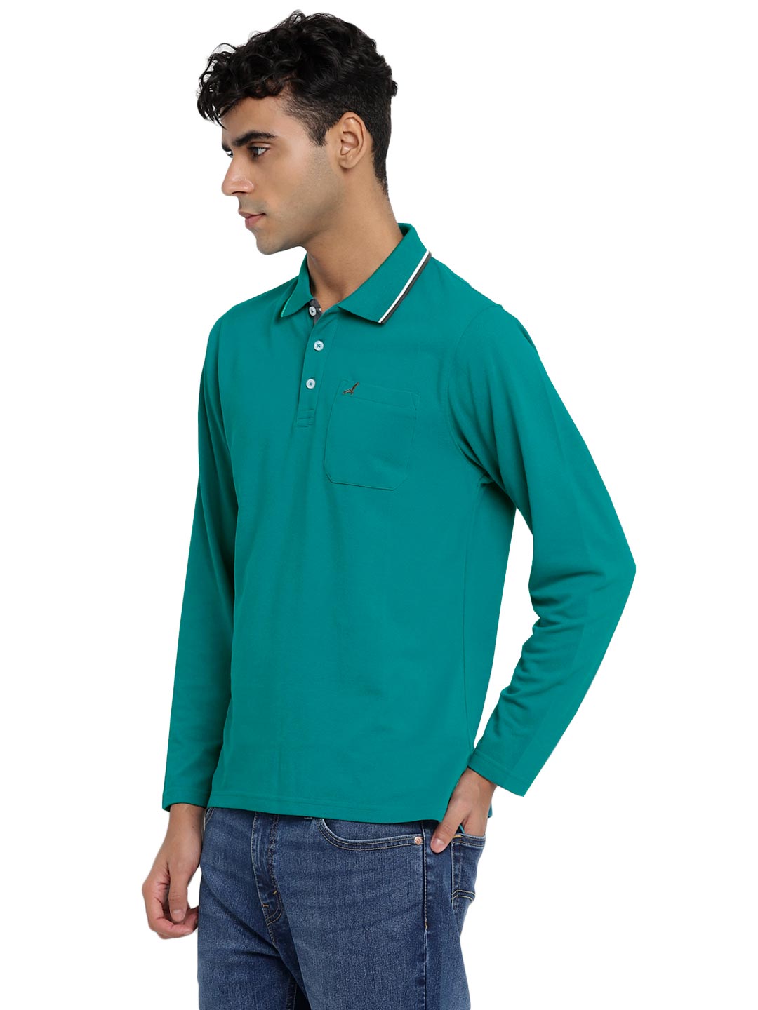 Full Sleeves Polo Collar T-Shirt with Pocket for Men - AC880