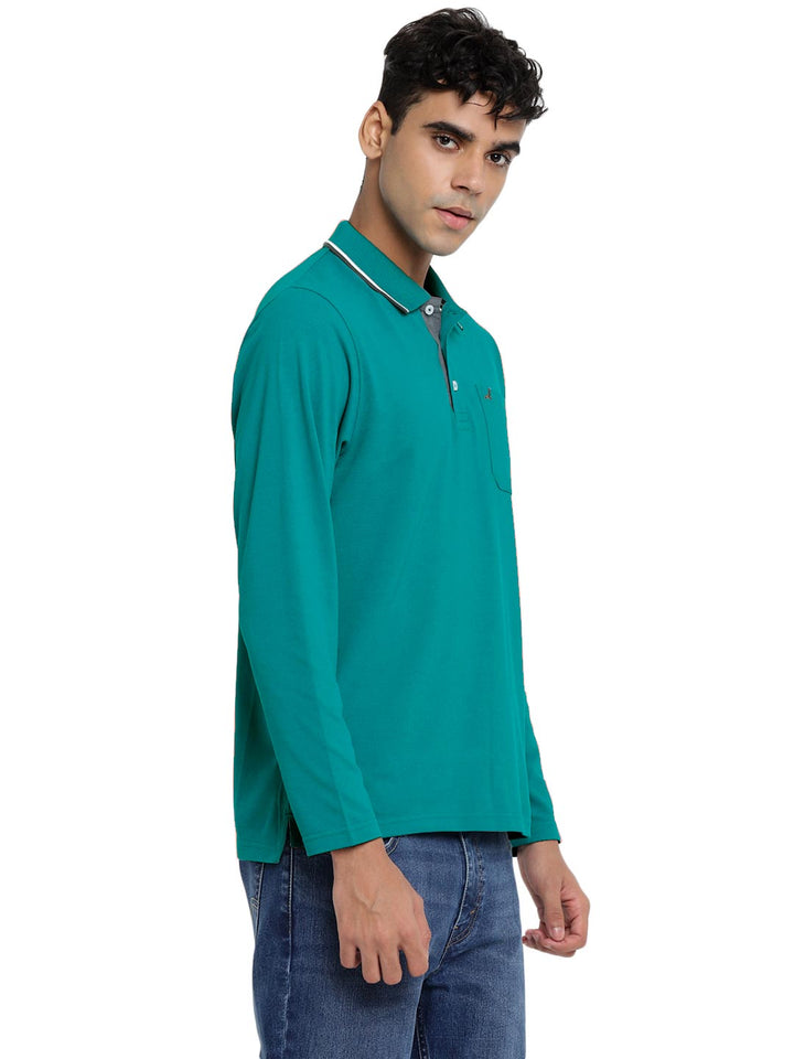 Full Sleeves Polo Collar T-Shirt with Pocket for Men - AC880