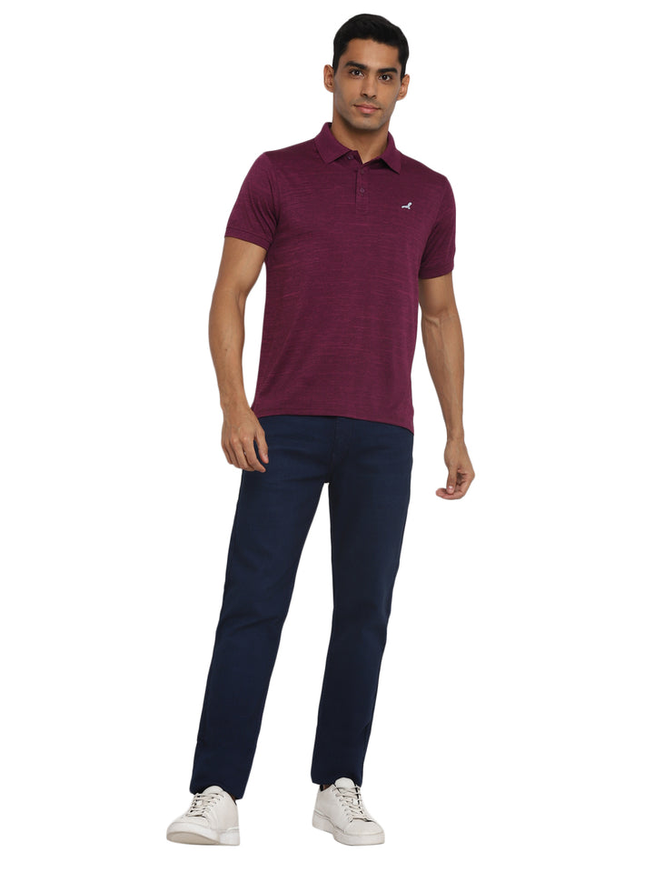 Active wear Kooltex Polo Neck T-Shirt for Men - Plum