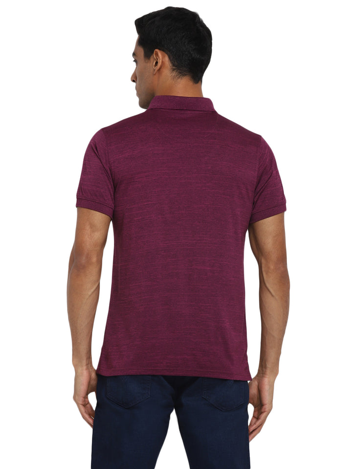 Active wear Kooltex Polo Neck T-Shirt for Men - Plum