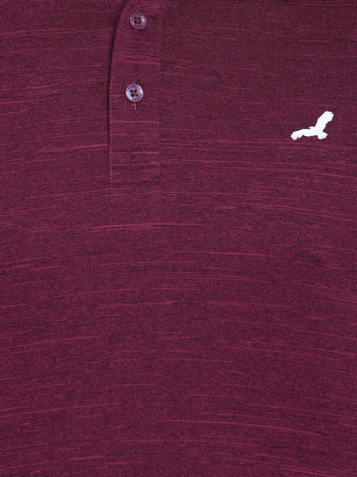 Active wear Kooltex Polo Neck T-Shirt for Men - Plum