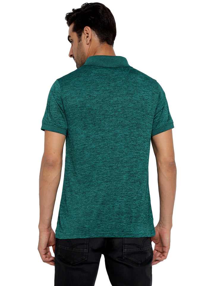 Active wear Kooltex Polo Neck T-Shirt for Men - Dark Green