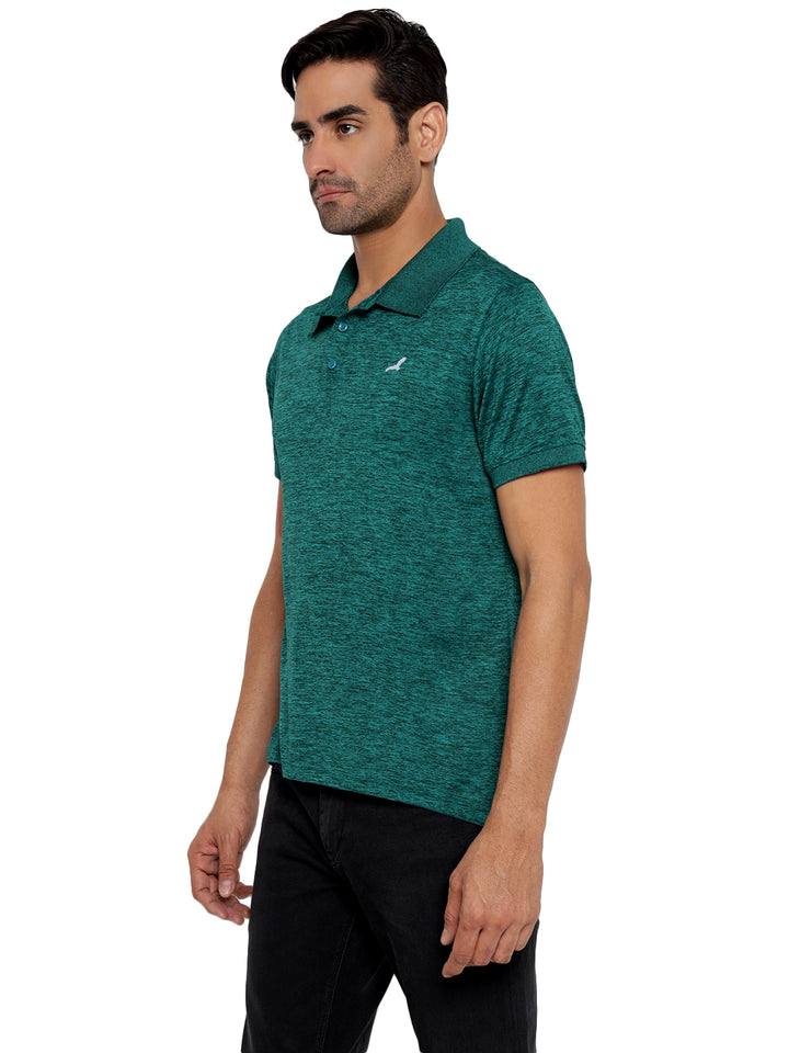 Active wear Kooltex Polo Neck T-Shirt for Men - Dark Green
