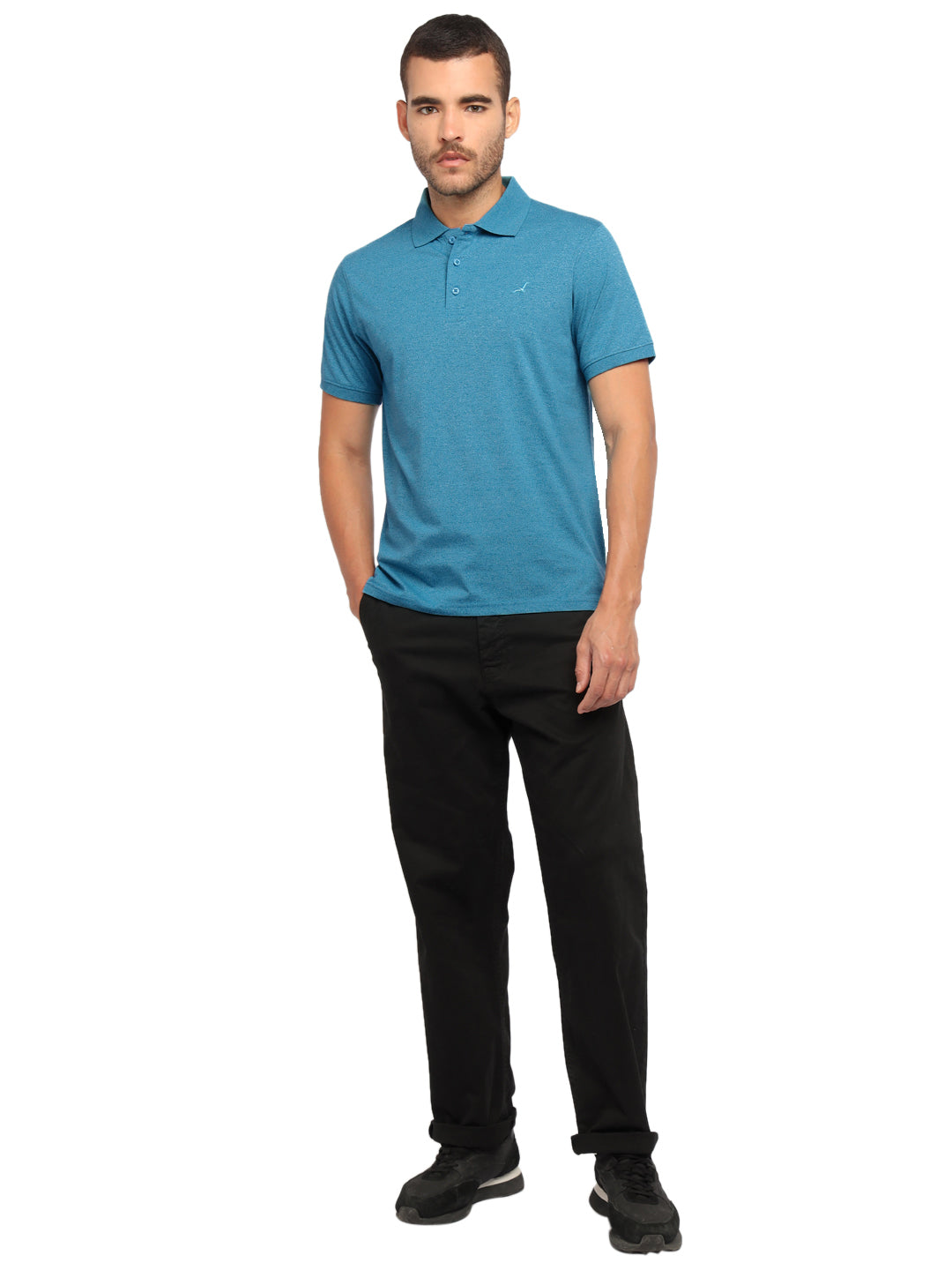 Men’s Two-Tone Lightweight Polo T-Shirt Breathable and Moisture Wicking - Brown