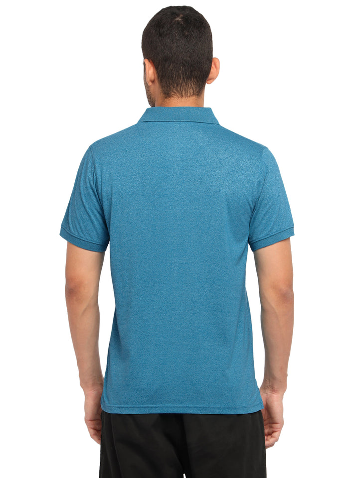 Men’s Two-Tone Lightweight Polo T-Shirt Breathable and Moisture Wicking - Brown